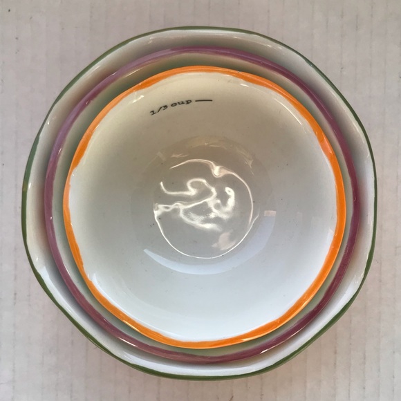 Set Of 3 Pioneer Woman “Flea Market”Scalloped Edge Measuring Cups - Picture 8 of 9